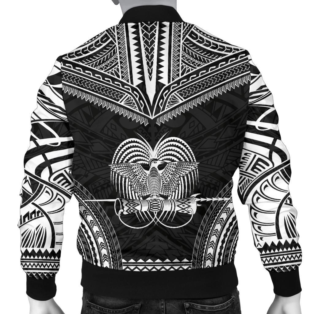 Papua New Guinea Polynesian Chief Men's Bomber Jacket Black Version