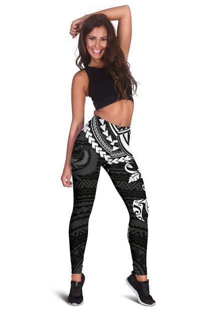 Pohnpei Polynesian Leggings Women - Polynesian White Turtle