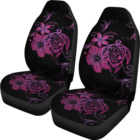 Hawaii Turtle Hibiscus Poly Pink Car Seat Covers