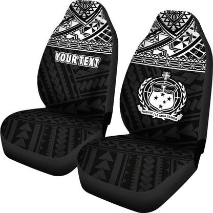 Samoa Custom Personalised Car Seat Covers Samoa White Coat Of Arms Polynesian Tattoo