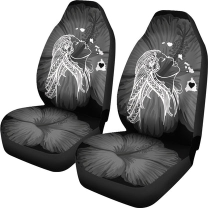 Hawaii Car Seat Covers Hawaii Hula Girl Hibiscus Map White