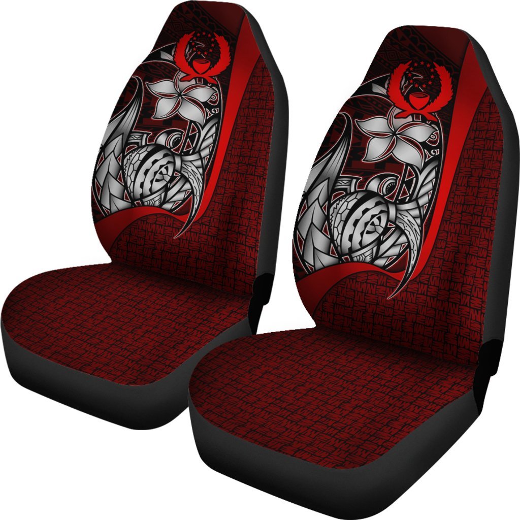 Pohnpei Micronesian Car Seat Covers Red Turtle With Hook
