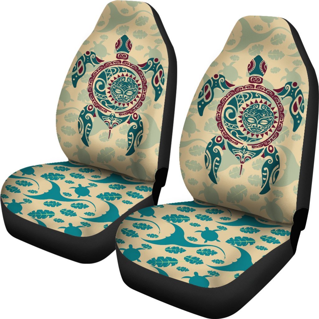 Polynesian Turtle Car Seat Covers Maori Sun Turtle