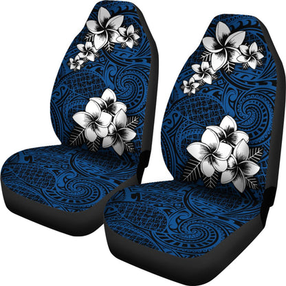 Hawaii Car Seat Covers Tribe Plumeria Blue