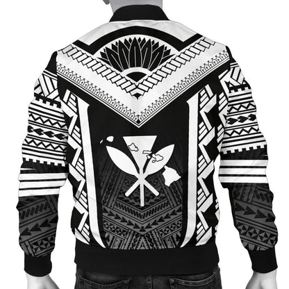 Hawaiian Kanaka Polynesian Men's Bomber Jacket Active White