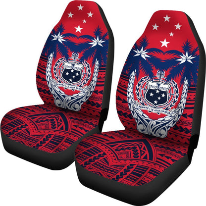 Samoa Car Seat Covers Samoa Flag Coat Of Arms Coconut Tree A02