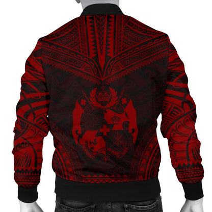 Tonga Polynesian Chief Men's Bomber Jacket Red Version