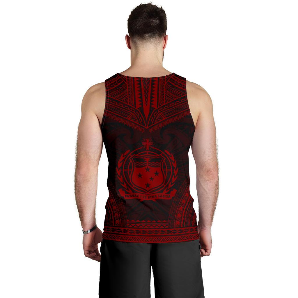 Samoa Men's Tank Top Polynesian Chief Red Version