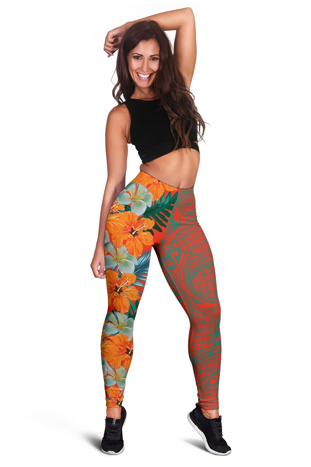 Tropical Polynesian - Hawaiian Women's Leggings - Haka Style