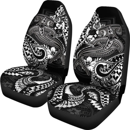 Tonga Car Seat Covers White Shark Polynesian Tattoo