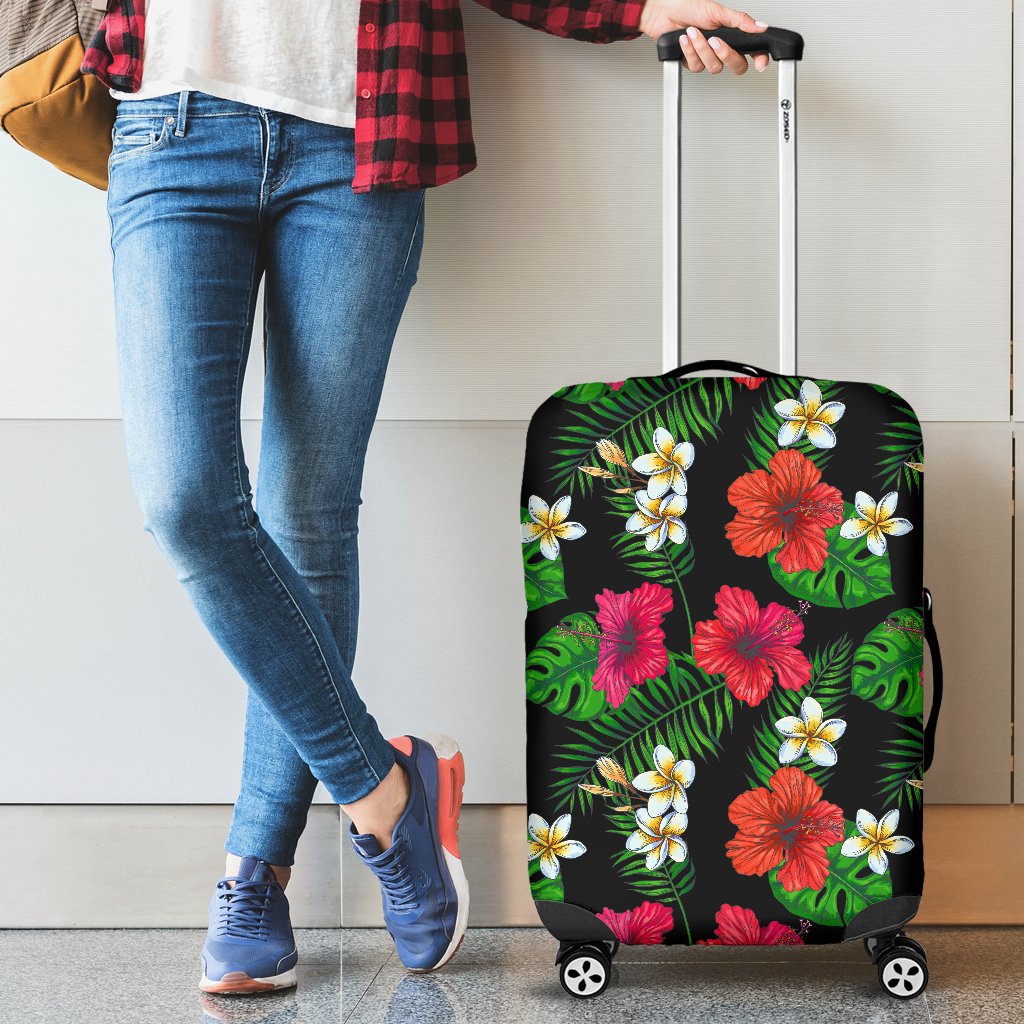 Hibiscus And Plumeria Luggage Cover