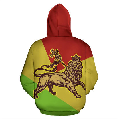 African Hoodie Ethiopian King Jah Lion Pullover