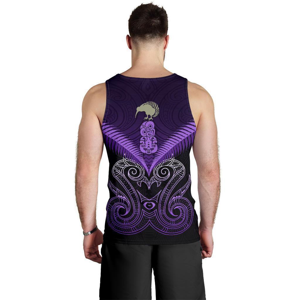 Maori Manaia New Zealand Men Tank Top Purple
