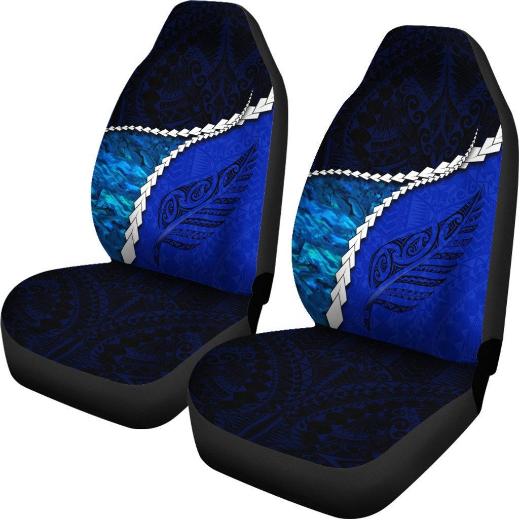Paua Shell Maori Silver Fern Car Seat Covers Cobalt