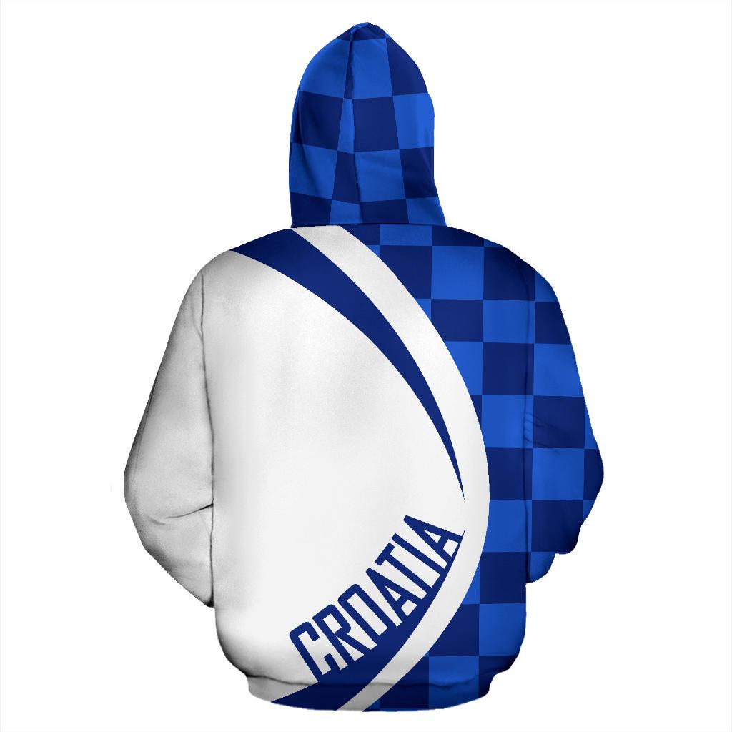 Sport Croatia Zip Up Hoodie Circle Style 03