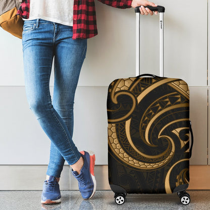 New Zealand Maori Mangopare Luggage Covers Polynesian Gold