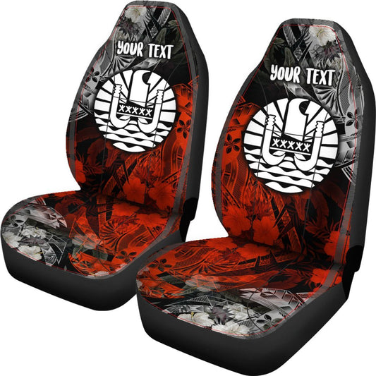 Tahiti Polynesian Personalised Car Seat Covers Vintage Polynesian Turtle