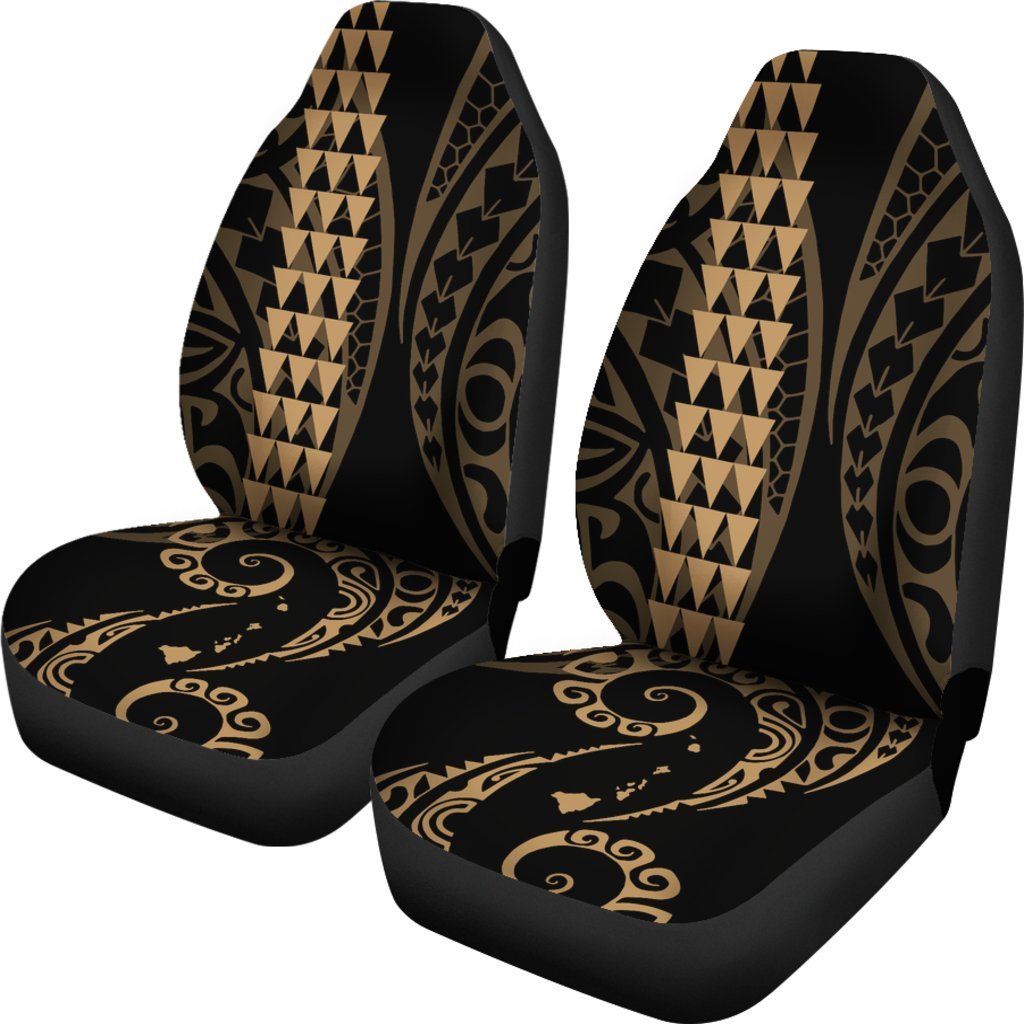 Hawaii Kakau Gold Polynesian Car Seat Covers