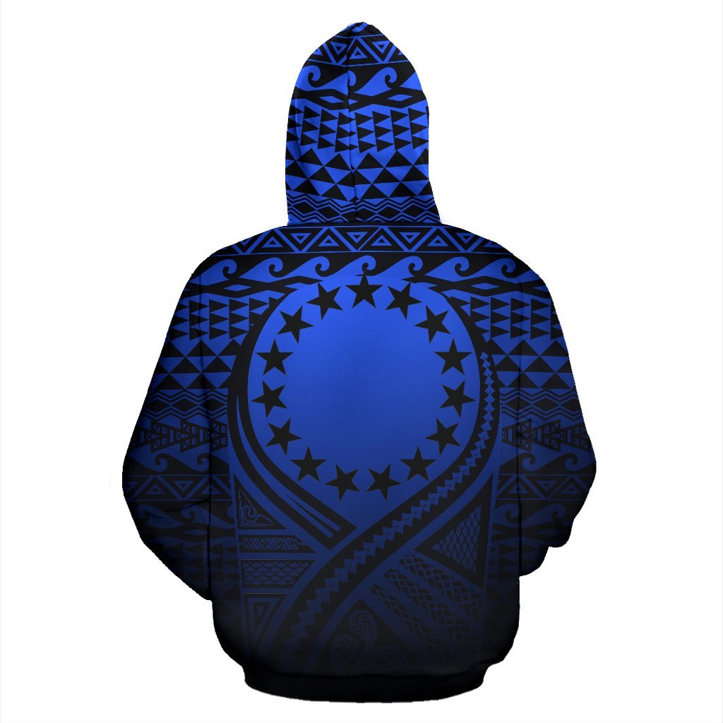 Cook Islands All Over Hoodie Lift Up Blue