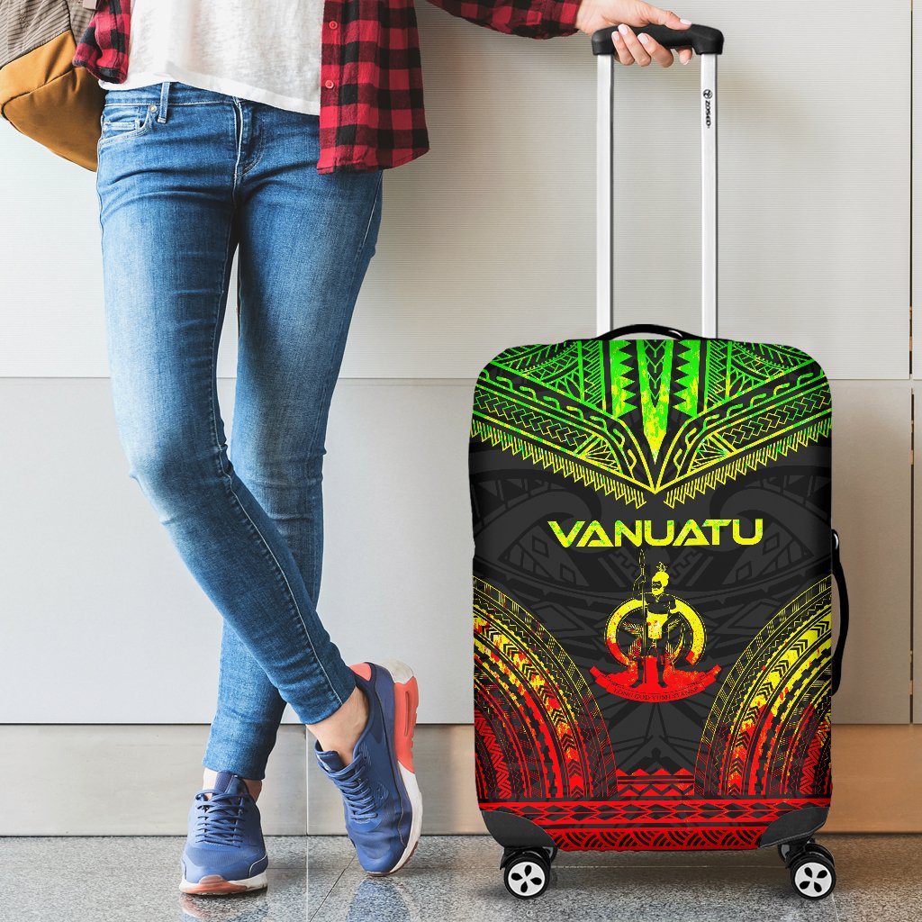 Vanuatu Polynesian Chief Luggage Cover Reggae Version