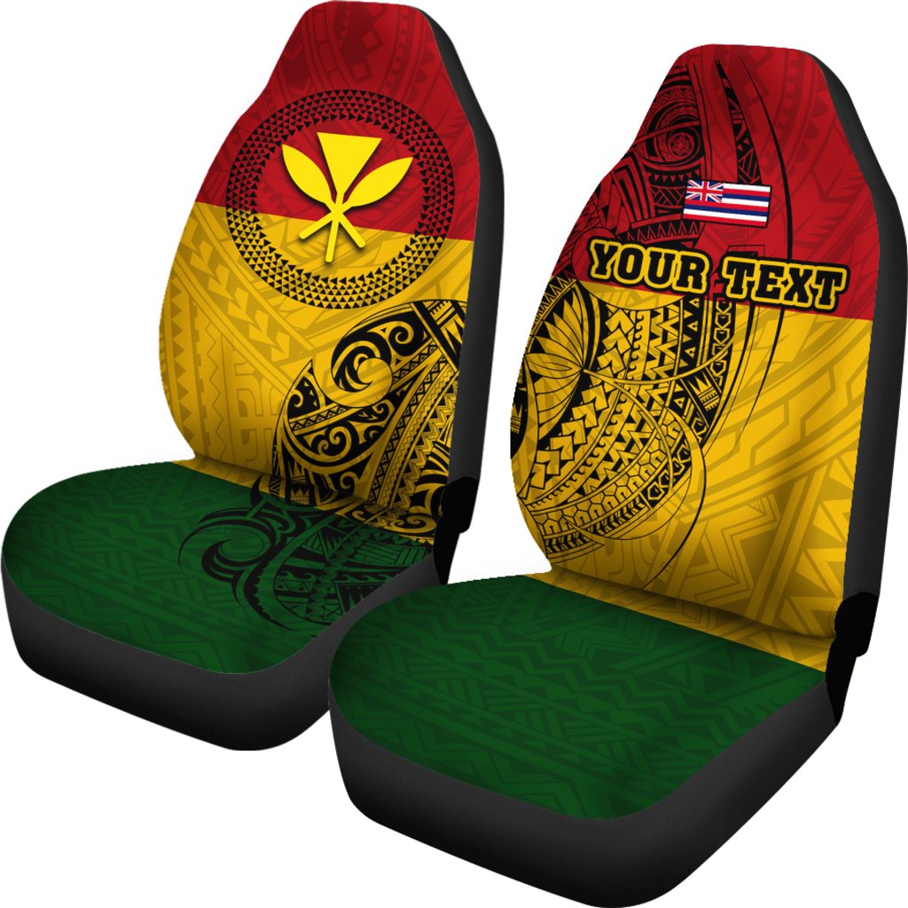 Hawaii Kanaka Flag Polynesian Personalized Car Seat Covers