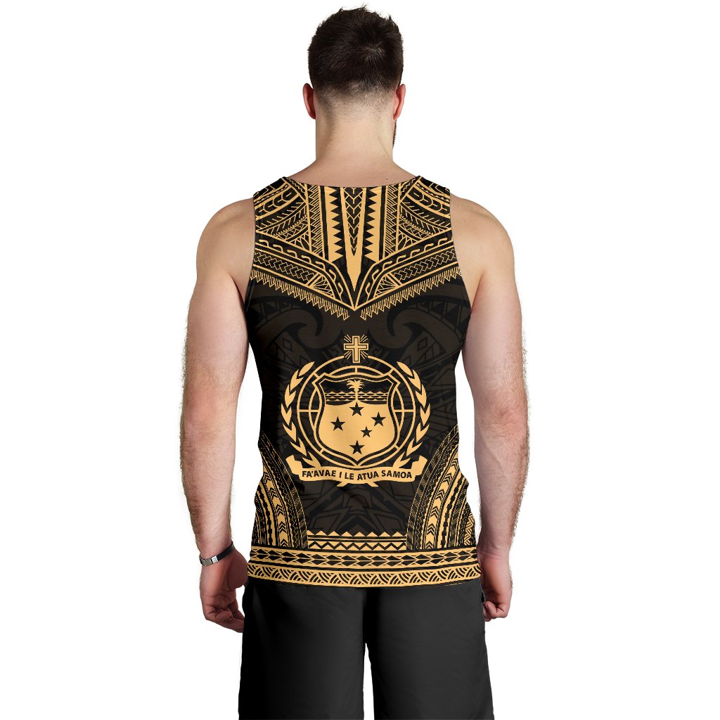 Samoa Men's Tank Top Polynesian Chief Gold Version
