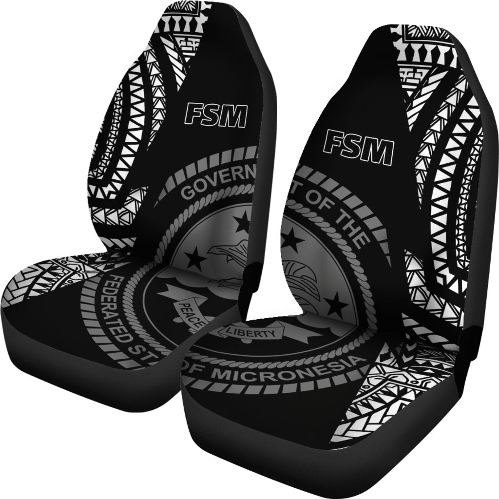 Federated States of Micronesia Car Seat Covers F S M Seal Pattern