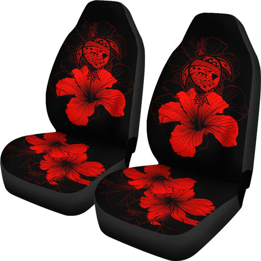 Hawaii Hibiscus Car Seat Cover Turtle Map Red