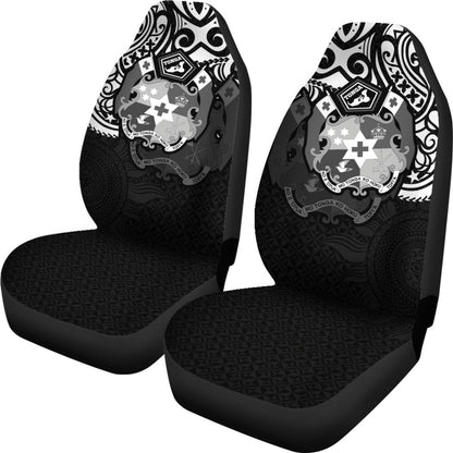 Tonga Pride Car Seat Covers Tongan Coat Of Arms (White)