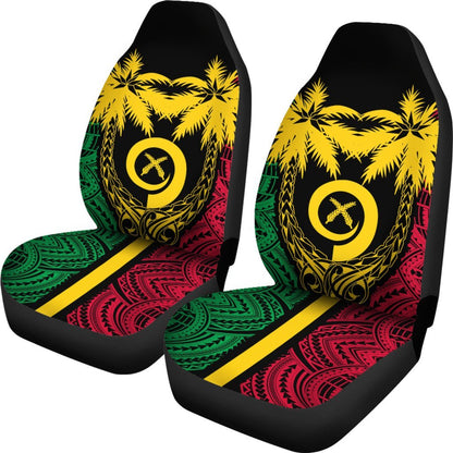 Vanuatu Car Seat Covers Vanuatu Flag Coconut Tree A02