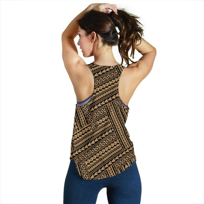 Polynesian Nation Gold Women's Racerback Tank Top