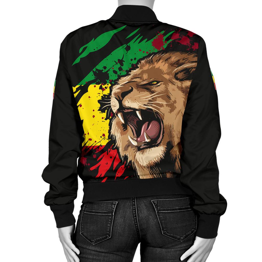Ethiopia Bomber Jacket, Ethiopia Rasta Lion Judah Flag