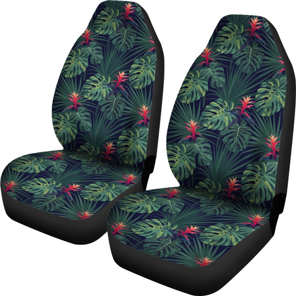 Hawaii Tropical Monstera Leaf Green Car Seat Cover