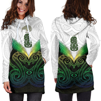 Maori Manaia New Zealand Women Hoodie Dress Rasta