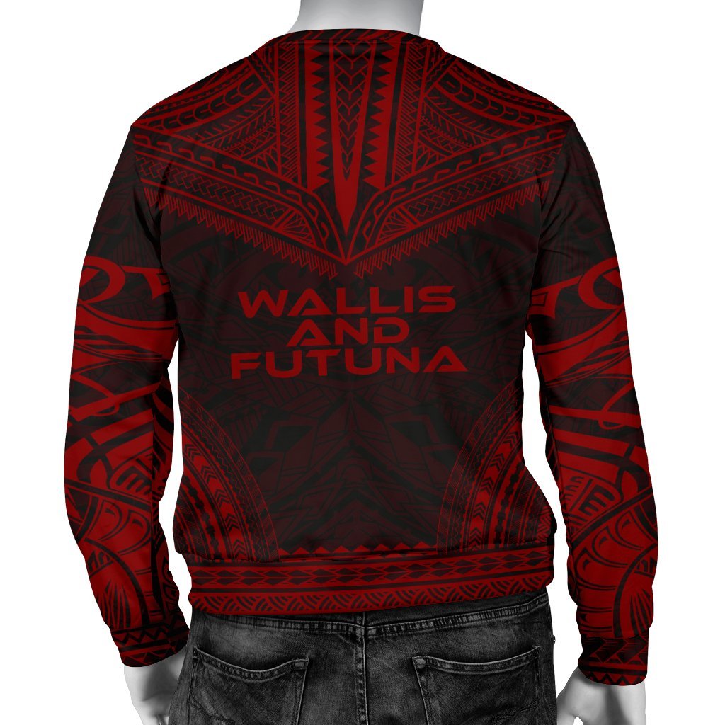 Wallis And Futuna Sweater Polynesian Chief Red Version