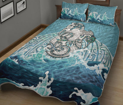 Maori Manaia The Blue Sea Quilt Bed Set
