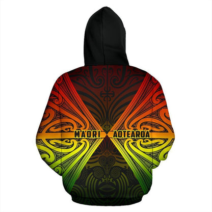Maori Aotearoa Tribal Roots Hoodie Rasta