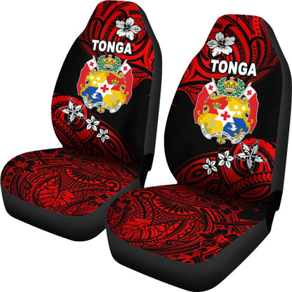 Mate Ma'a Tonga Rugby Car Seat Covers Polynesian Unique Vibes Red
