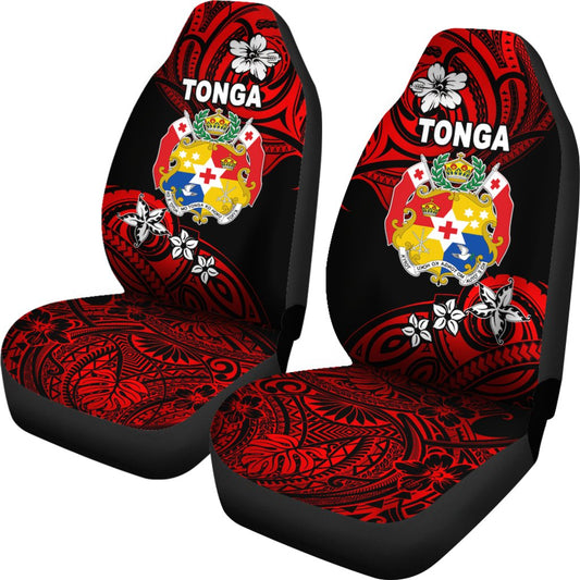 Mate Ma'a Tonga Rugby Car Seat Covers Polynesian Unique Vibes Red