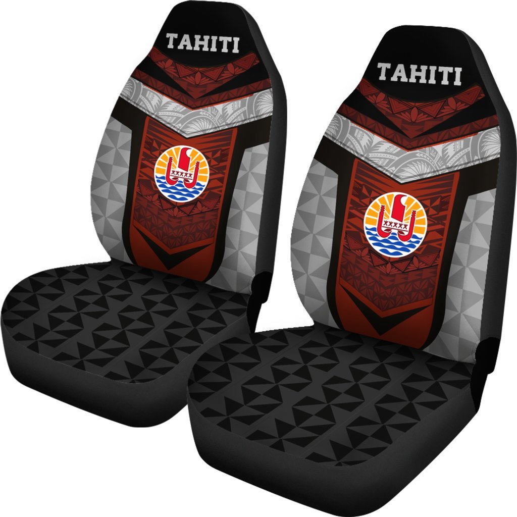 Tahiti Polynesian Car Seat Covers Tahiti Flag Design K9