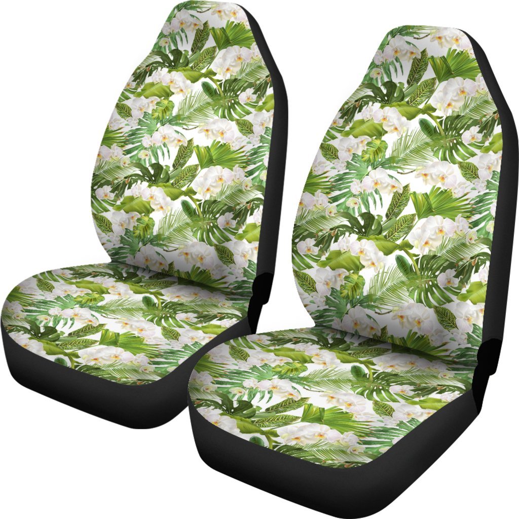 Hawaii Tropical Plumeria White Car Seat Cover