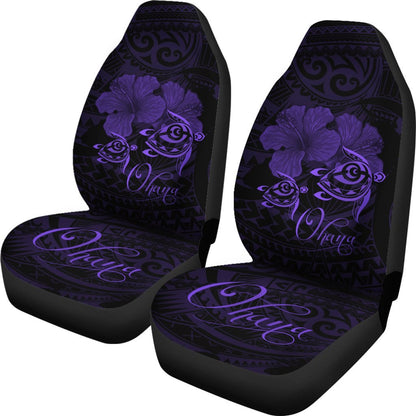 Hawaii Turtle Ohana Hibiscus Poly Car Seat Covers Purple