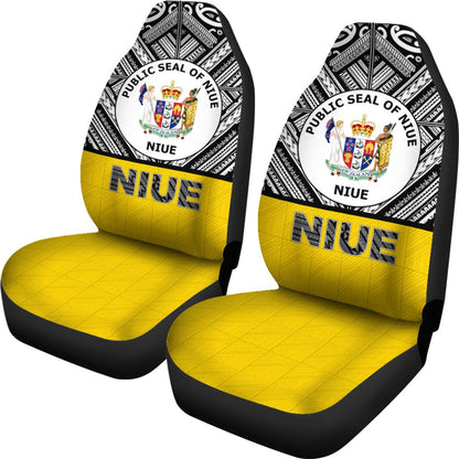 Niue Car Seat Covers Niue Seal Polynesian Deisgn