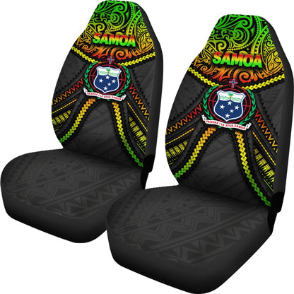 Samoa Car Seat Covers Polynesian Tattoo Seashore
