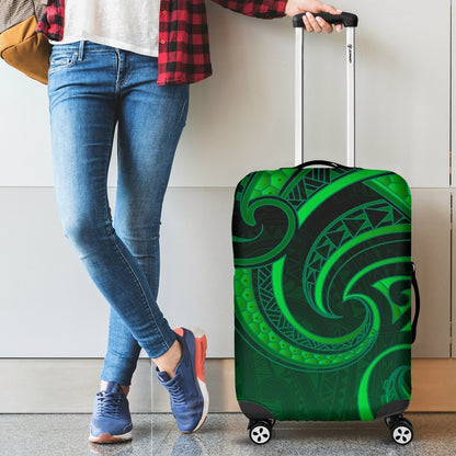 New Zealand Maori Mangopare Luggage Covers Polynesian Green