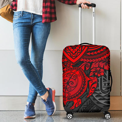 Tahiti Polynesian Luggage Cover Red Turtle