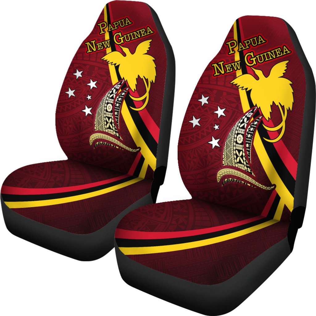 Papua New Guinea Car Seat Covers Papua New Guinea Flag Sailing Style