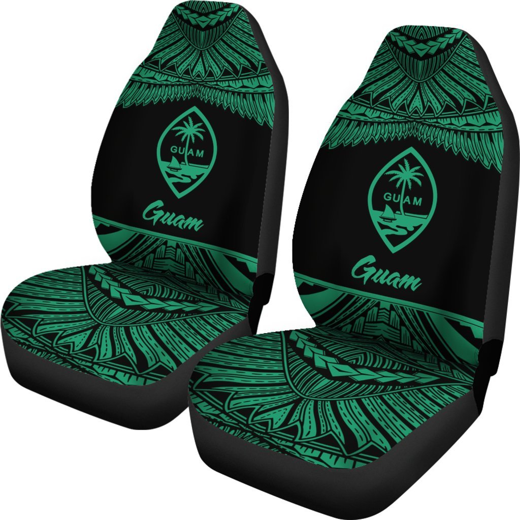 Guam Polynesian Car Seat Covers Pride Green Version