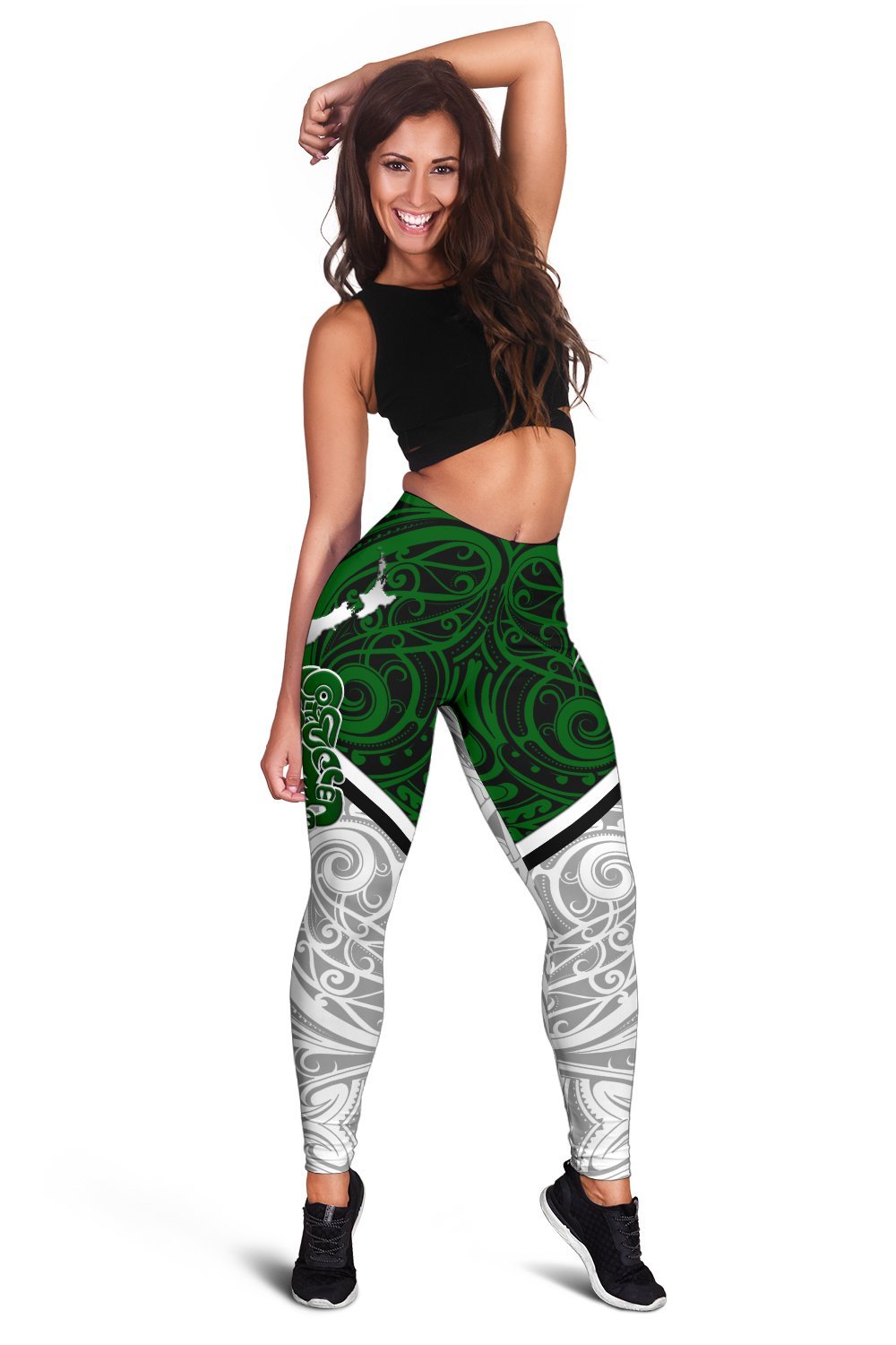 New Zealand Maori Rugby Women Leggings Pride Version - White