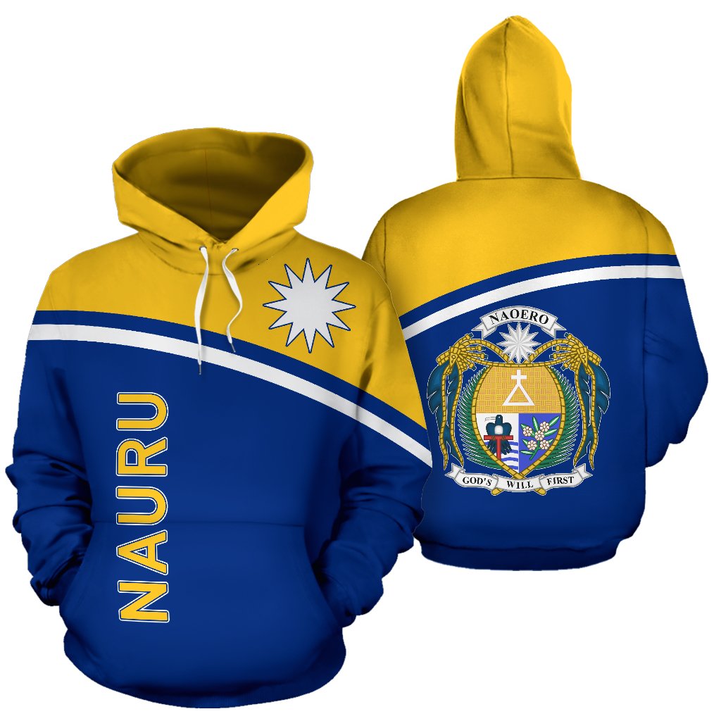 Nauru All Over Hoodie Polynesian Curve Version